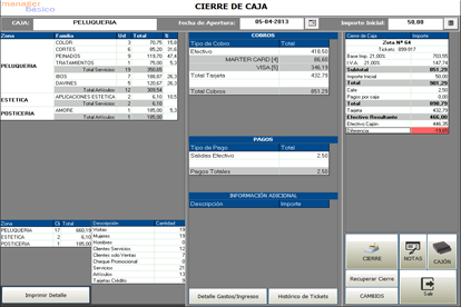 Manager Básico Cierre de Caja